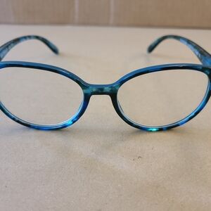 Sofia Vergara Foster Grant Blue Oval Frame Glasses 50 17 140